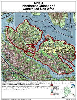 Map of Northeast Chichagof Controlled Use Area
